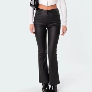 Edikted Leather flare jeans